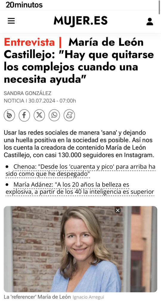 Artículo revista Mujer.es